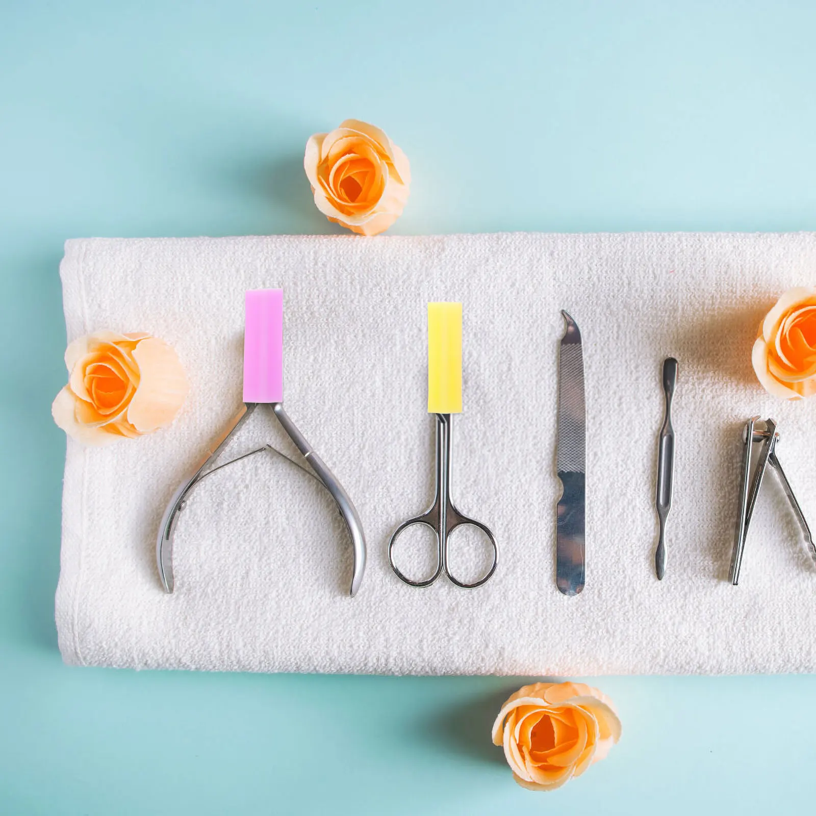 

6Pcs Tweezers Covers Nail Art Silicone Protective Sleeves Non Slip Manicure Scissors Caps Tweezers Tip Sleeves