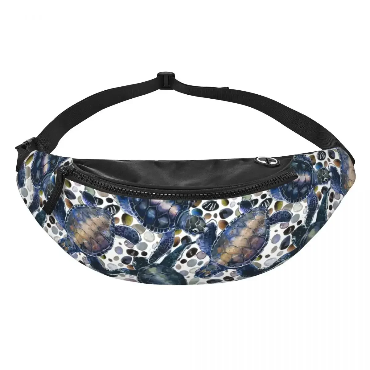 Funny Fanny Pack Women Men Fashion Watercolor Sea Animal Crossbody Waist Bag for Camping Biking Phone Money Pouch