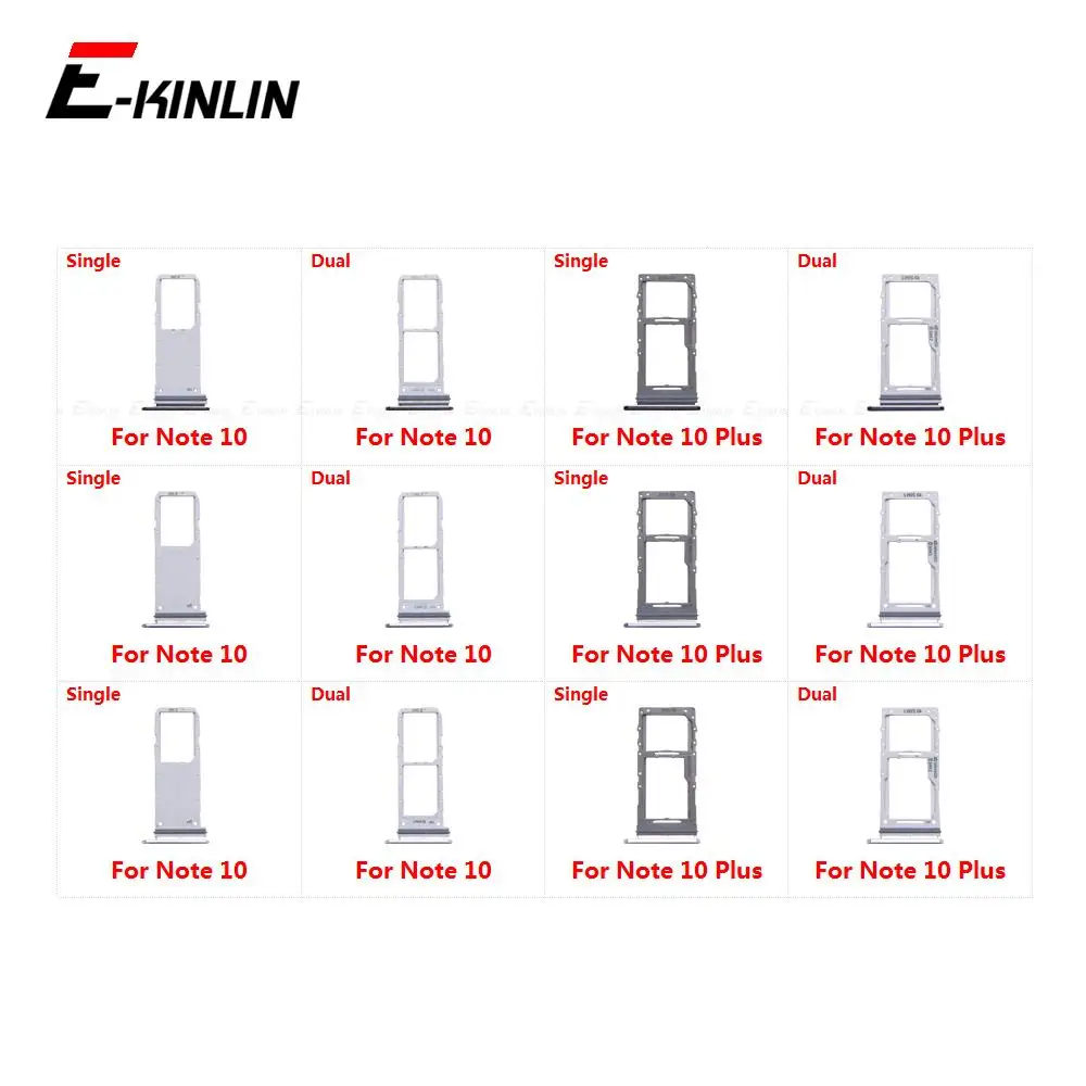 

Лоток для Sim-карты, адаптер для считывания слотов для Samsung Galaxy Note 10 Plus 5G N970 N975 N976, контейнер с разъемом для Micro SD