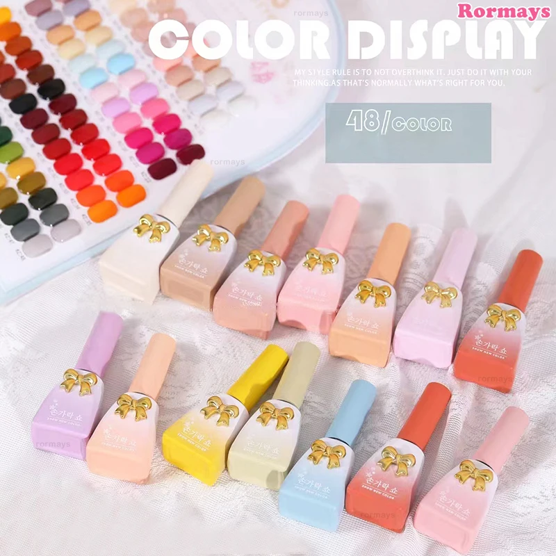 Rormays  48pcs Gel Polish Set For Nail Salon Wholesale Soak Off UV Gel Top Coat Different Bottles Korean Gel Stlye 15ml Nail Gel