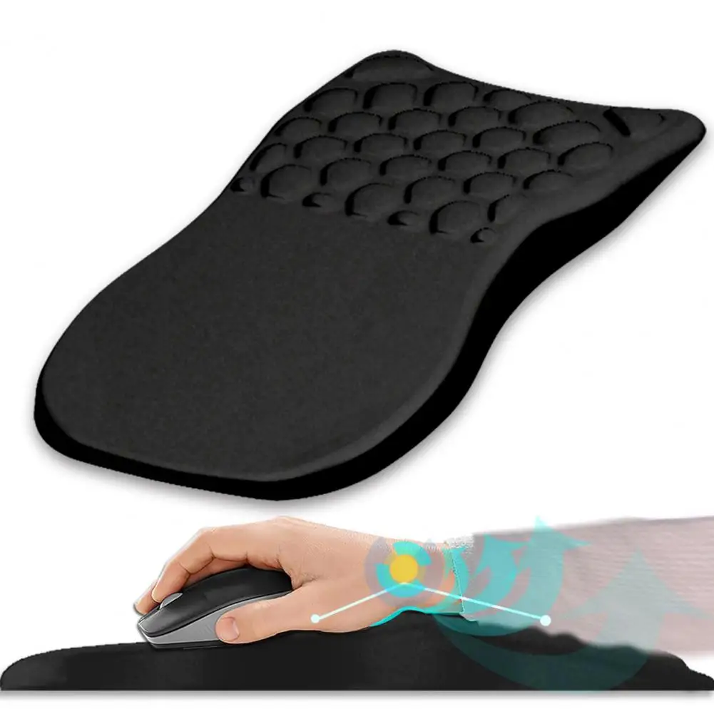 Wrist Mouse Pad Proper Alignment Maintaining Wrist Support Pad Ergonomic Memory Foam Mouse Pad with Wrist for Stress for Office