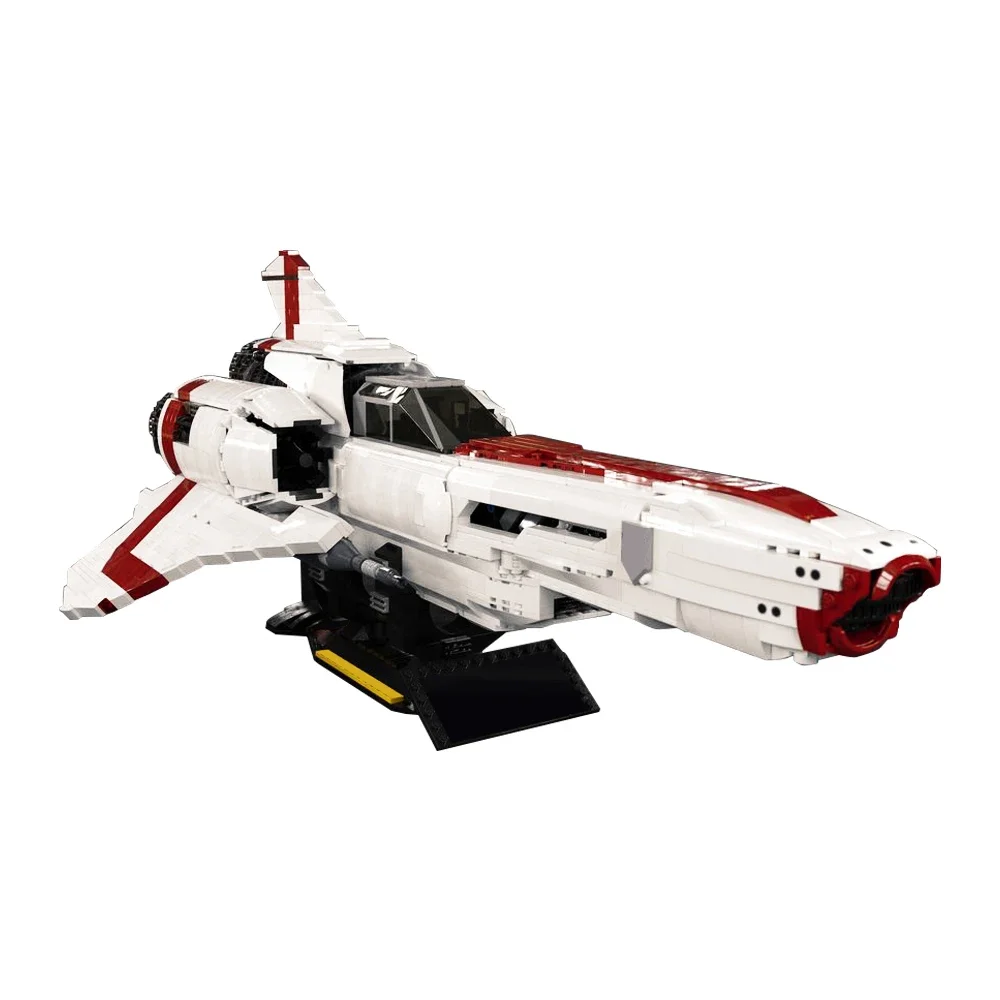 

MOC военная модель Battlestar Galactica Colonial Viper, строительные блоки, космическая серия, сборка кирпичей, игрушки «сделай сам», рождественские подарки
