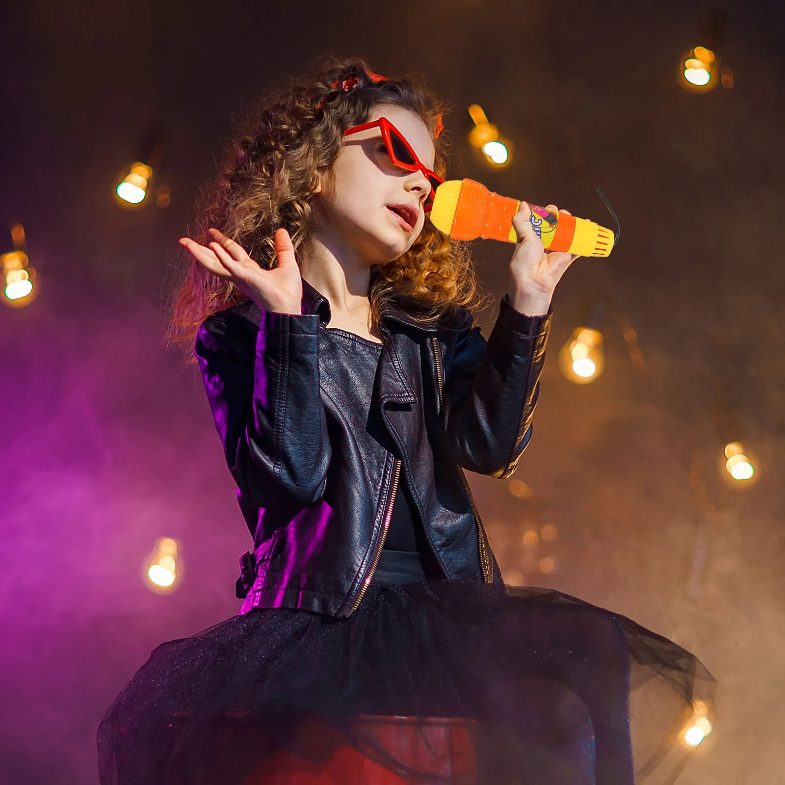 

Набор из 3-х легких пластиковых муляжей микрофонов с эффектом эхо для детских караоке-вечеринок, подарок, игрушечные микрофоны для детей