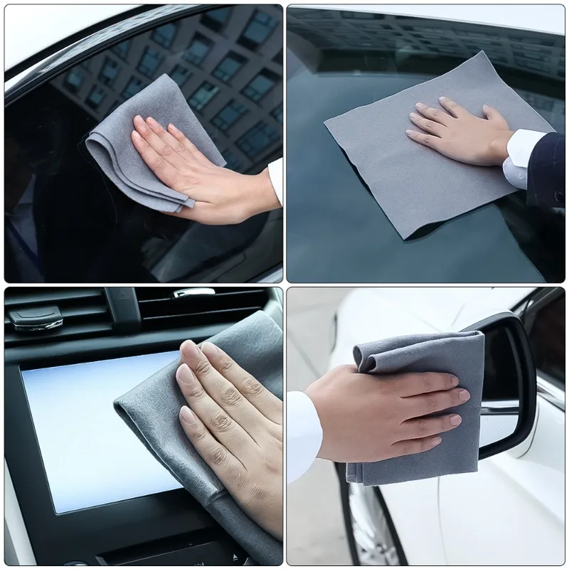 Car Windows Mirror Magic Cleaning Glass Cloth Reusable Washing Rags No Trace Glass Wipe Towel Car Cleaning Accessories 1/2/5pcs