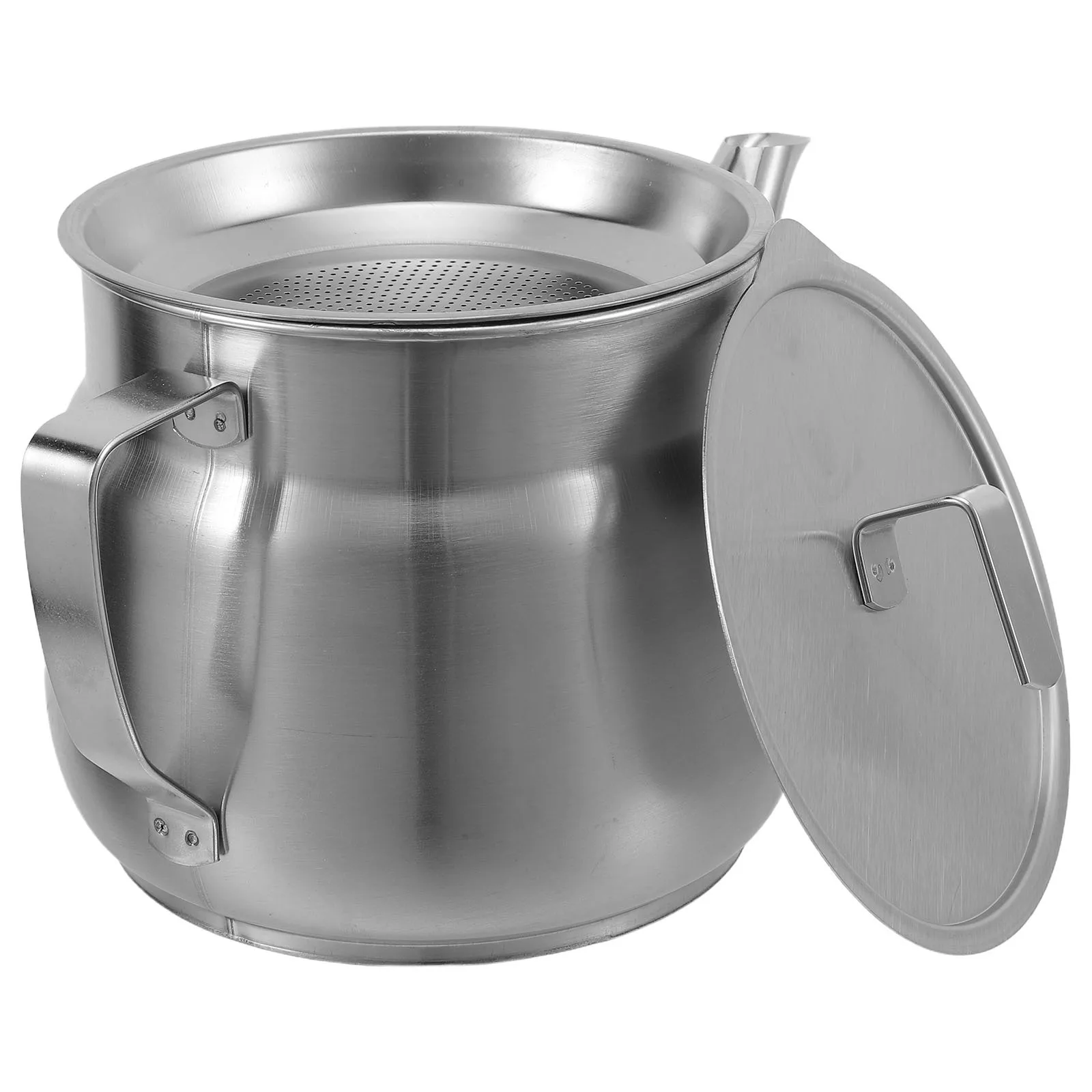 

1500Ml Stainless Steel Oil Filter Pot Fine Filtration for Kitchen Grease Recycling Storage Container Multifunctional Cooking Oil