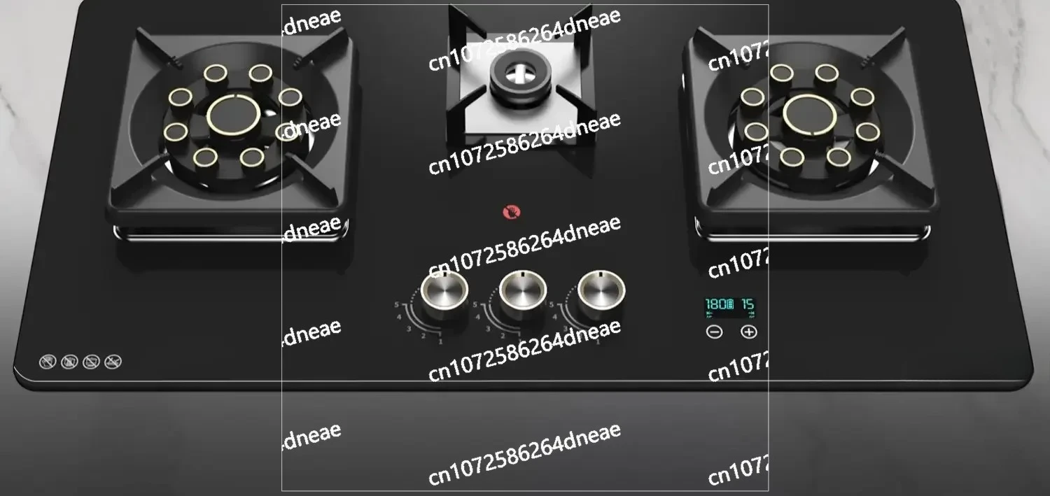 

Многопаровая трехпанельная плита для природного газа, плита из закаленного стекла, газовая плита с тремя конфорками, встроенная бытовая плита