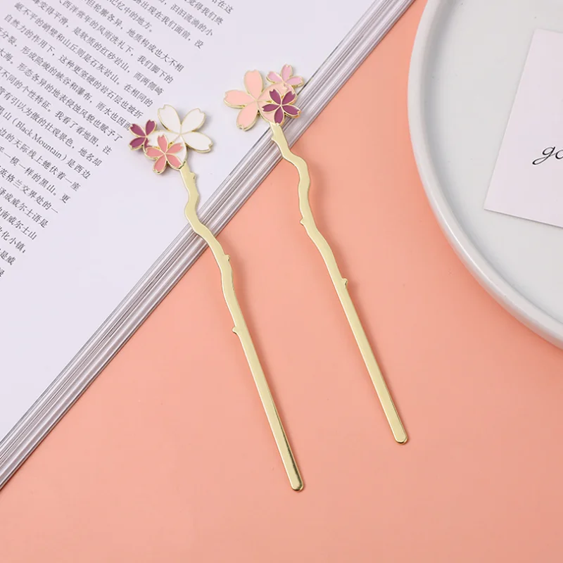 

1pc Kawaii Three Long Cherry Blossoms Bookmark Cute Coloring Embossing Book Mark Page Folder Office School Supplies Stationery