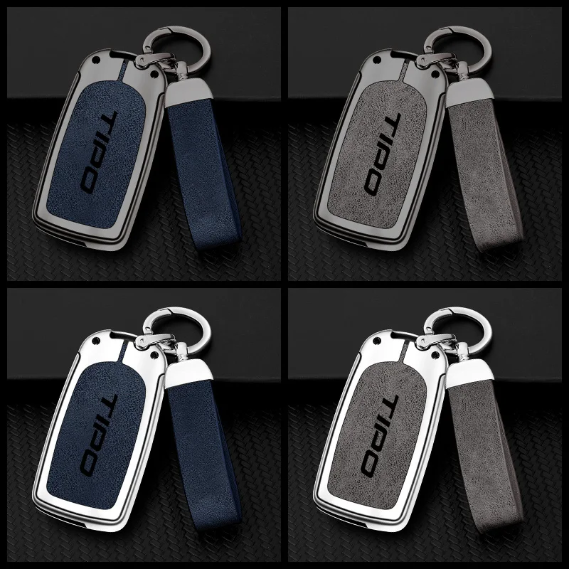 

Zinc Alloy Leather Car Key Case Cover Suitable for Fiat TIPO 2016 2017 2020 2021 High-end Car Key Shell Cover Car Accessories