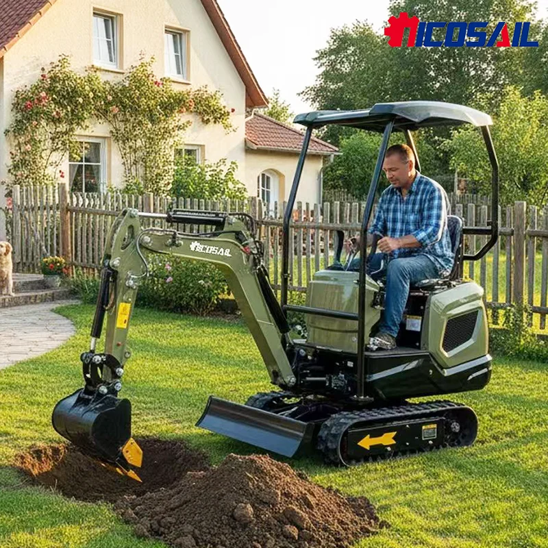 

1.2 Ton Compact Mini Crawler Excavator Side Swing Multiple Power Types 1-Year Warranty Vertical, Air-cooled, Four Stroke Mini Ko