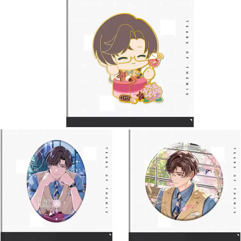 

[Genuine] Game Tears of Themis Artem 2026 Birthday Commemorative Badge Anime Cosplay Accessories Libra Metal Brooch Xmas Gifts