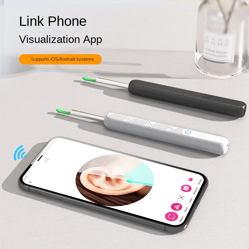 Visual Ear Wax Cleaner with Camera Safe Earwax Removal Endoscope with 5M Camera Luminous Otoscope Ear Cleaning Tools Ear Care - view 3