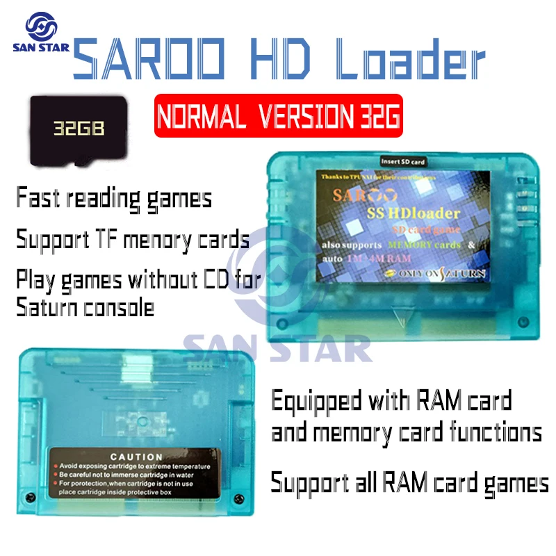 NONE Neueste 0,7 Firmware SEGA Saturn SAROO SS Konsole HDLoader Schnelle Lesung Game Reader TF/SD Karte Direkte Lesung ohne CD NEO GEO 3