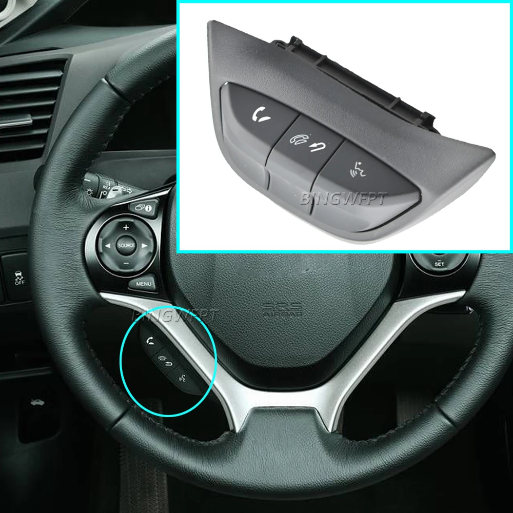 Top Quality Apply to For Honda 9th Generation Civic 2012 2013 2014 2015 Steering Wheel Bluetooth Switch Voice Bluetooth Button