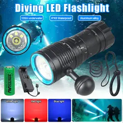 High Power Diving Flashlight IP68 Highest Waterproof Rating Professional Diving Light Powered by 26650 Battery With Hand Rope