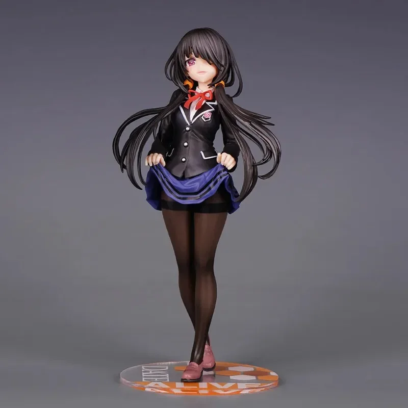 

Date A Live Kurumi Tokisaki School Uniform Ver. Anime Figure - Elegant Gothic Lolita PVC Statue with Clock Eye Action Figures