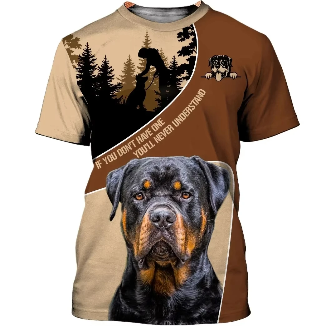 2024 nova pitbull impresso camisetas masculinas topos verão casual manga curta roupas masculinas o-pescoço moda de grandes dimen