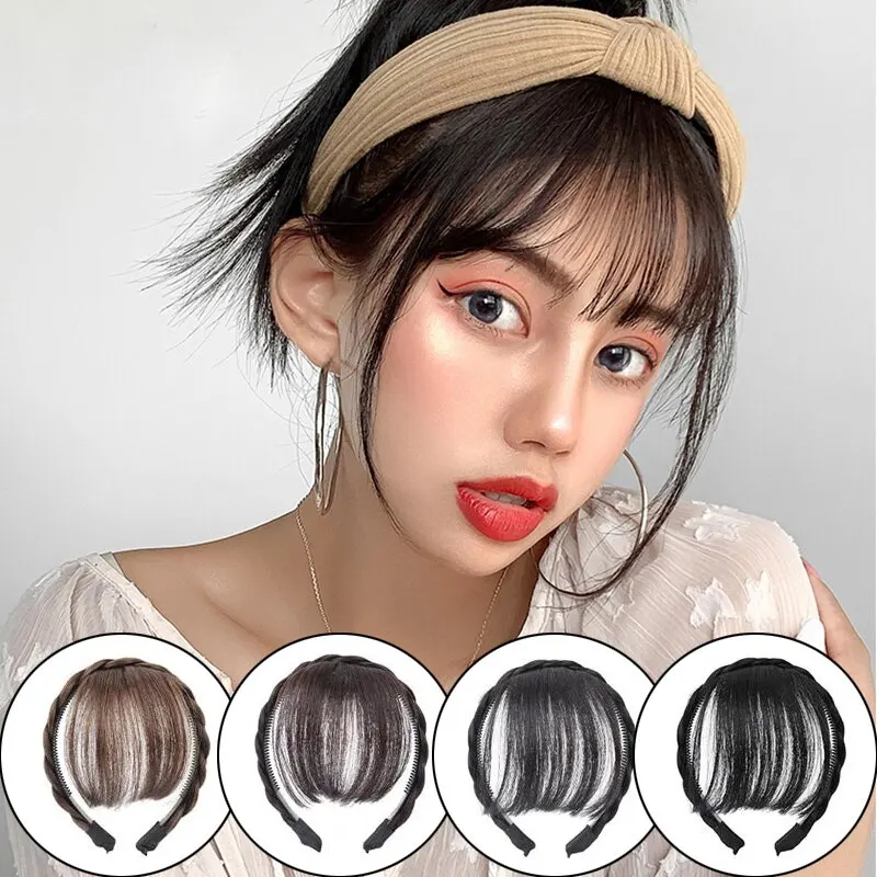 

Wig Bangs Hairband Fake Hair Headband Fringe Hair Extension Women Girls Clips In Hair Extension Hair Accessories Hairpiece Clips