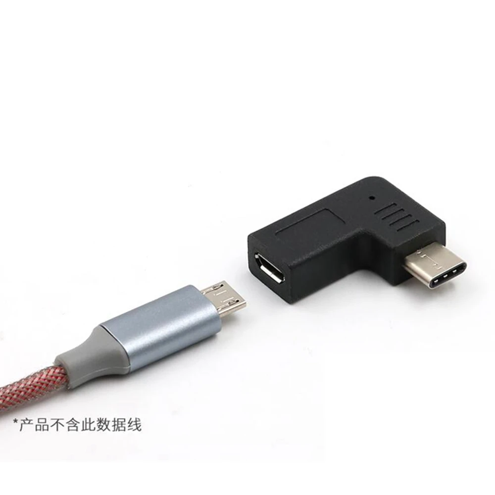 Micro USB to Type-C Android adapter with left and right bending adapter for mobile fast charging data adapter