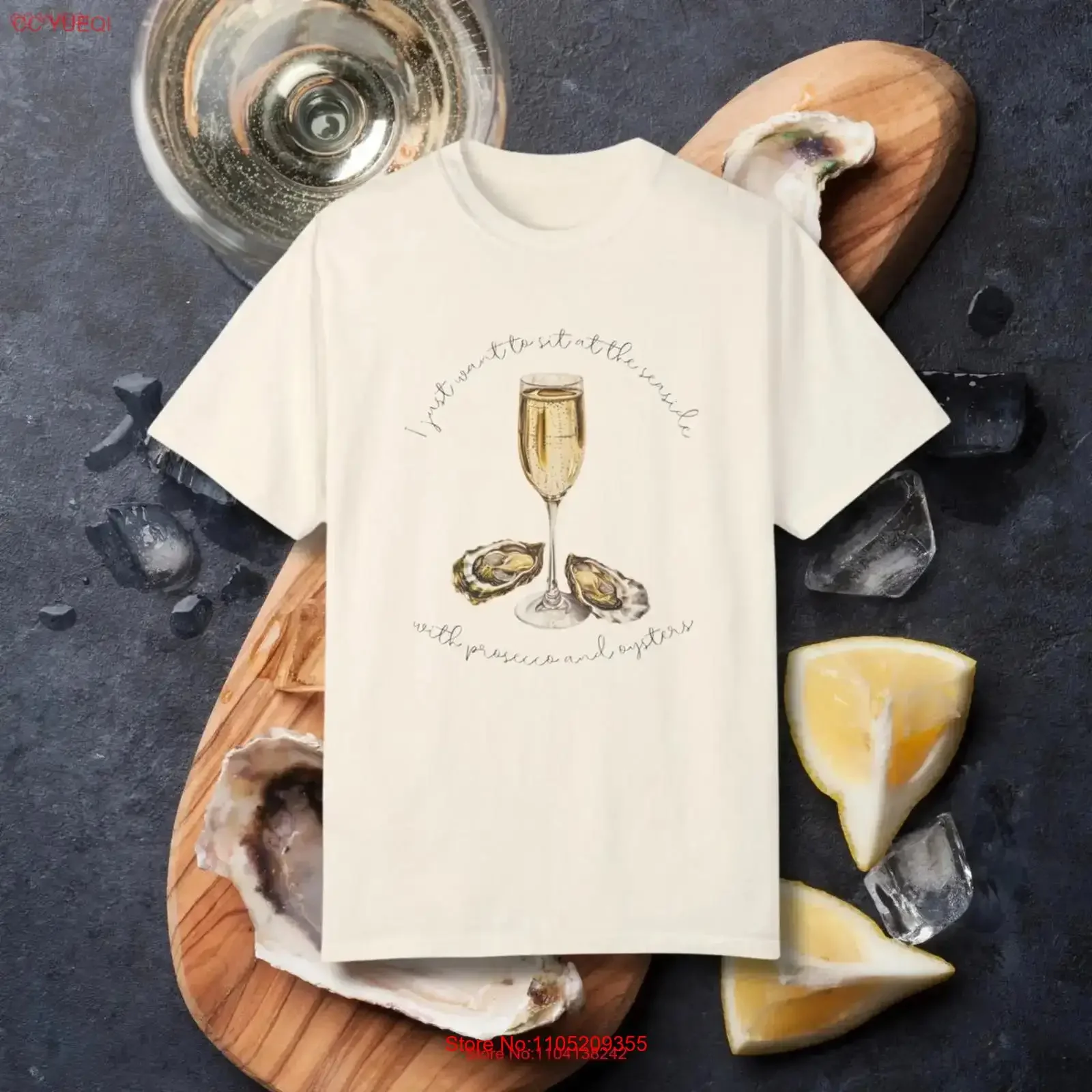 Футболка Prosecco and Oysters Seaside Ocean Coastal бабушка Seashell Fodie подарок девушке путешествия Италия винтажная стираная графическая мода Футболка Prosecco and Oysters Seaside Ocean Coastal бабушка Seashell Fodie подарок девушке путешествия Италия винтажная стираная графическая мода
