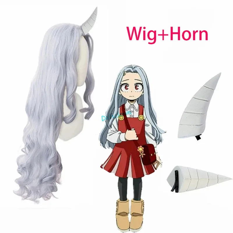 애니메이션 나의 히어로 시즌 4 에리 코스프레 의상 어린이 아동 유니폼 드레스 소녀 여성 할로윈 코스튬 가발 뿔 풀세트 의상