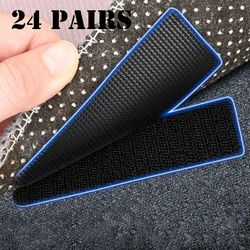 12/24 pairs Hook and Loop Tape Sticky Back Double Sided Tape Sticky Back Fastener Mounting Tape for Home Use Indoor Outdoor Use