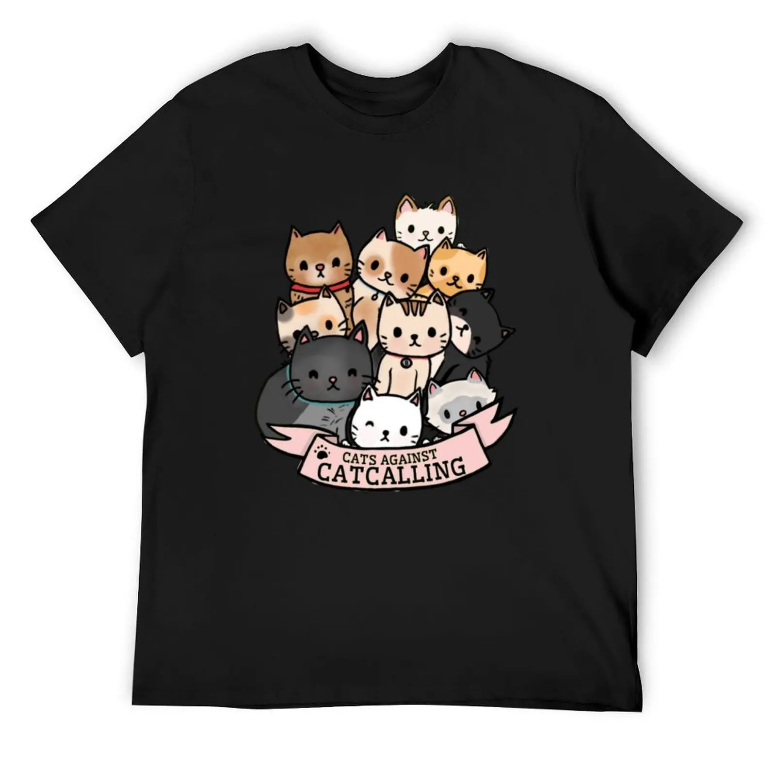 Cats Against Catcalling T-Shirt cute clothes summer clothes anime tshirt slim fit t shirts for men