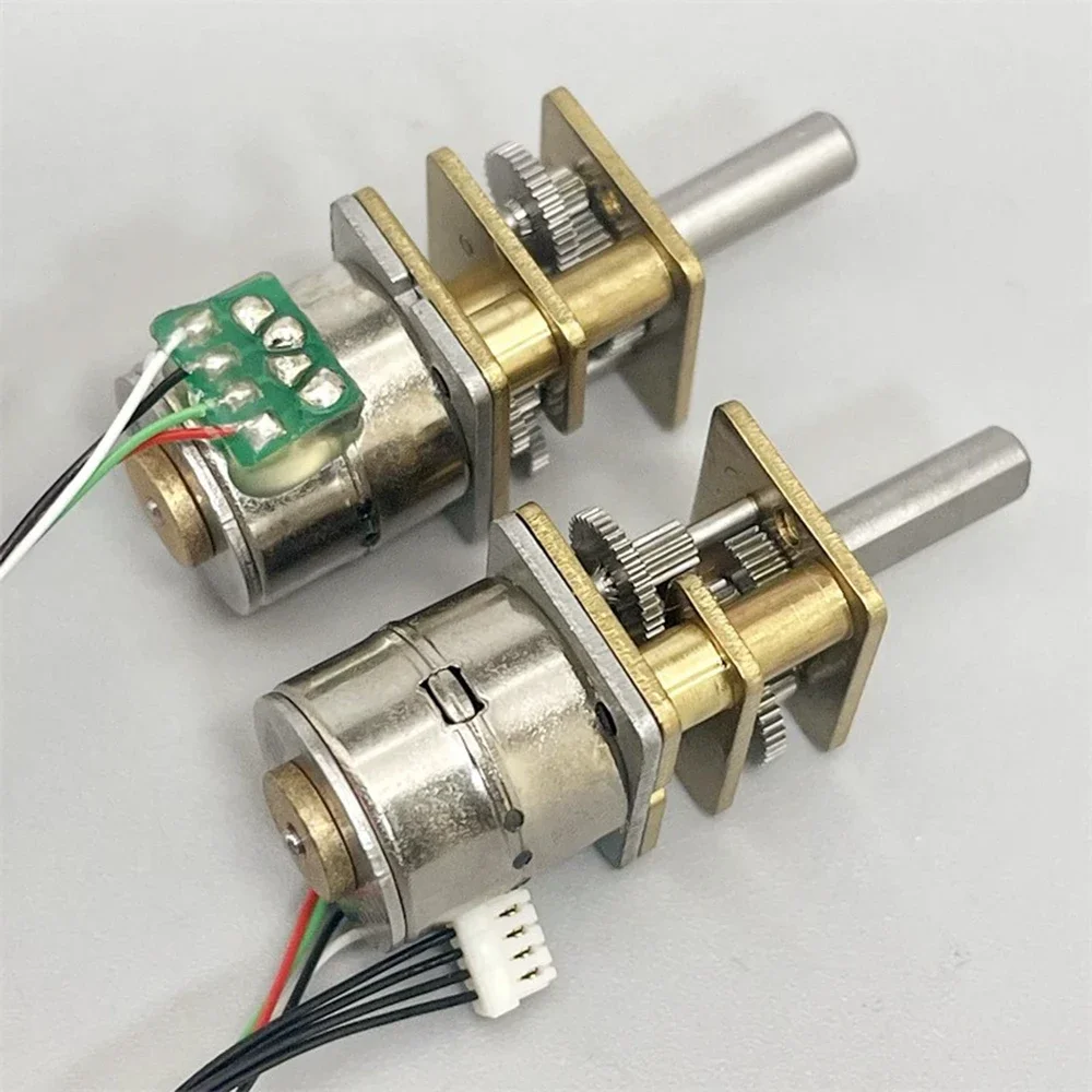 1PC OT-GSM10-066 10BY 10mm Full Metal Gearbox Gear Stepper Motor 2-phase 4-wire Stepping Motor 1:298 Reduction Ratio D-shaft