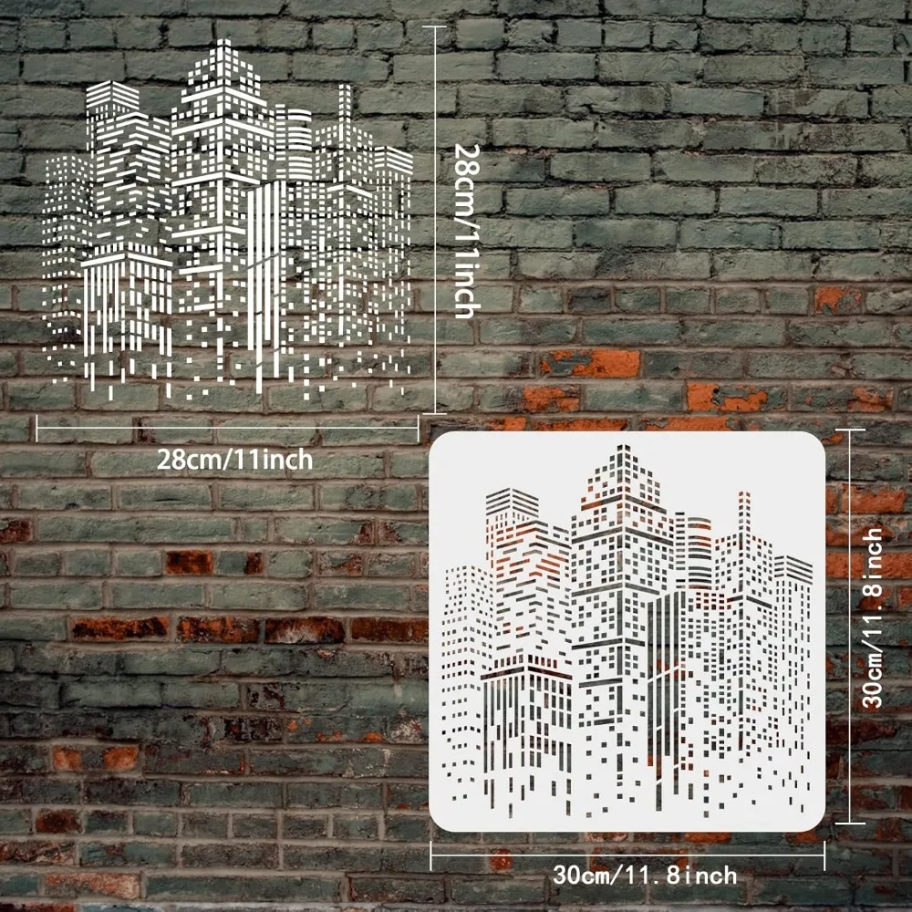 PET Hollow Out Drawing Painting Stencils for DIY Scrapbook Photo Album Building Pattern 30x30cm