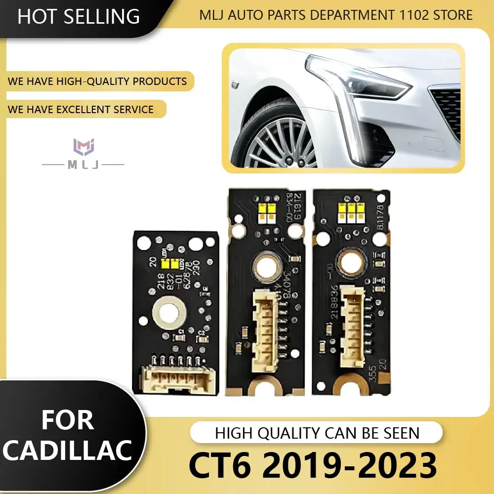 For Cadillac CT6 2019 2020 2021 2022 2023 Headlight LED DRL Turn Signal Boards White Light Source Chip Angel Eye Car Accessories
