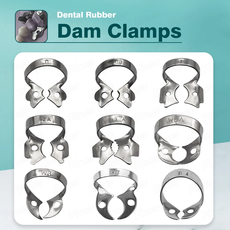 1pc Dental Rubber Dam Clamps Endodontic Stainless Steel Restorative Barrier Clip For Oral Orthodontic Material Stainless Steel