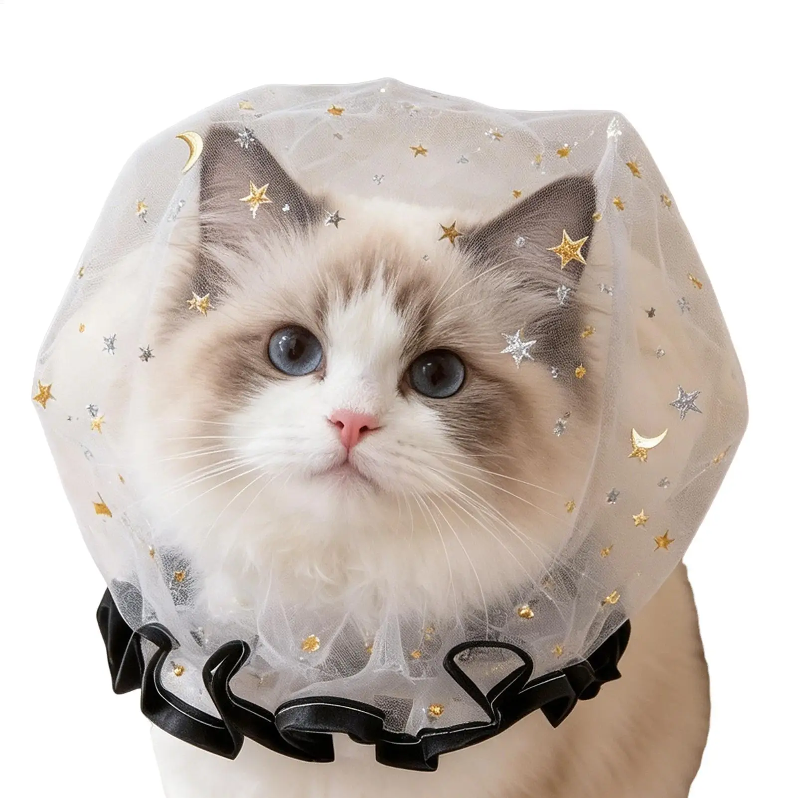 Pet Anti Eating Headgear Breathable Mesh Anti Mistake Eating Head Cover Lightweight Dustproof Insect Proof Neck Collar For Pet