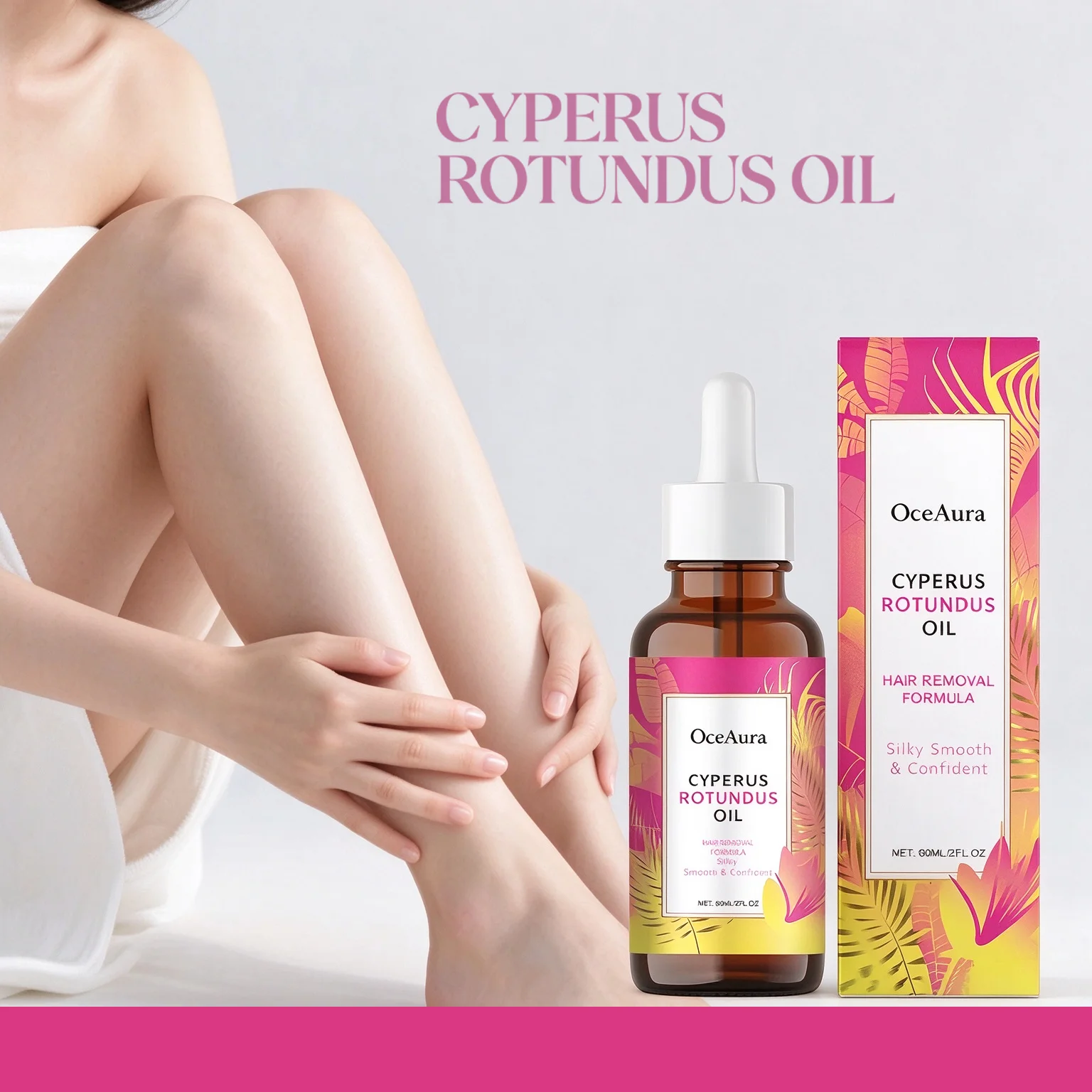 Cyperus Rotundus Oil Body Hair Remover Armpit Leg Arm Reduces Hair Growth Moisturizes Gentle Care Essential Oil for Smooth Skin