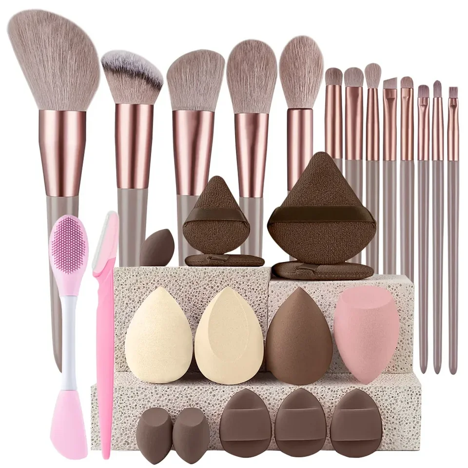 Professional Makeup Brush Set with Travel Pouch