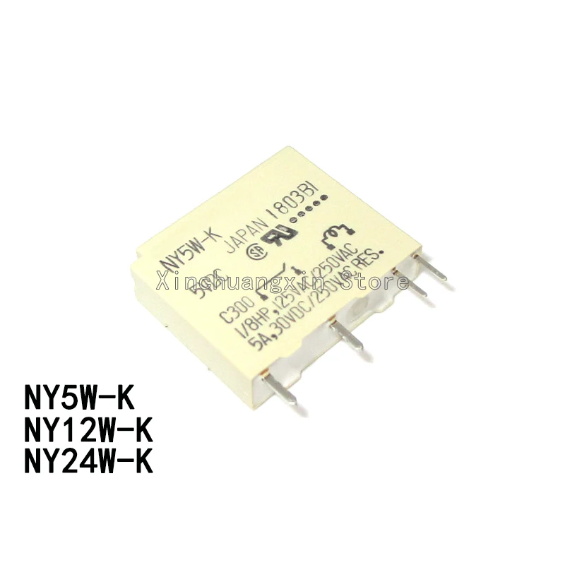 1PCS NY5W-K 5V NY12W-K 12VDC NY24W-K DC24V 5A4 pins Original Relay