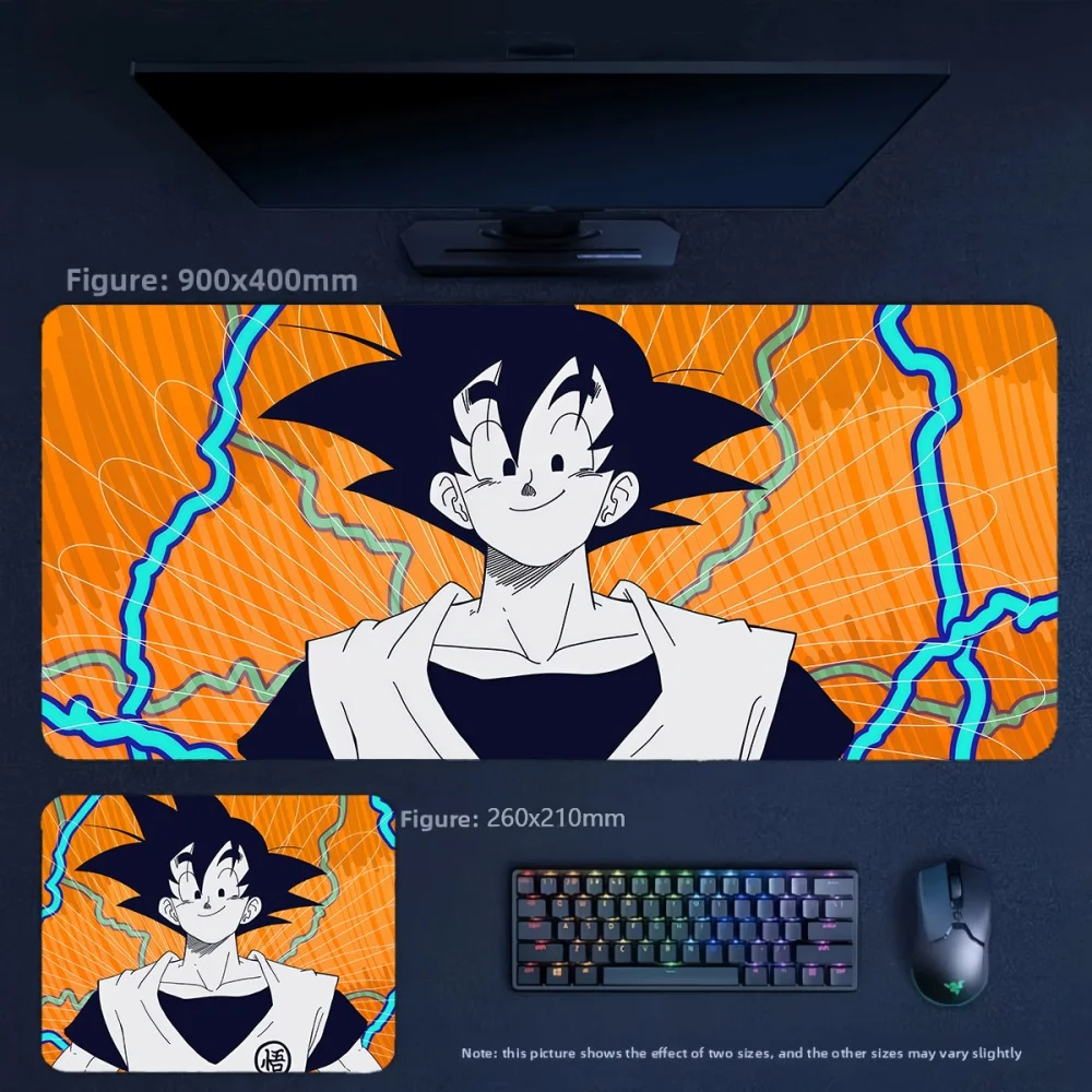 New Animation Dragon Ball Non-slip Leather Mouse Pad Locking Edge Large-size E-sports Game Keyboard Pad Wrist Guard Writing Pad