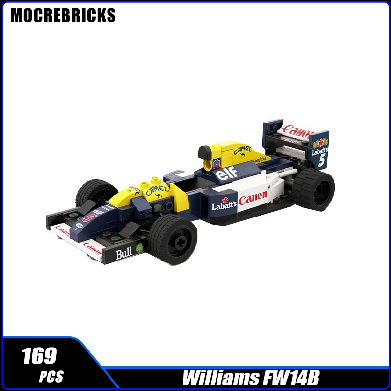 Technical MOC-1236 Williams Fw14B Racing Vehicle Building Block City Speed Champion Sports Car F1 Model Boy Brick Toy Gifts