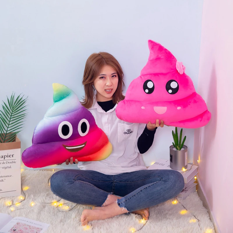 1pc 35cm Funny Poop Cushion Plush Pillow Cute Face Expression Shit Doll Stuffed Toy Soft Plush Toy Home Decor Gift Birthday Gift