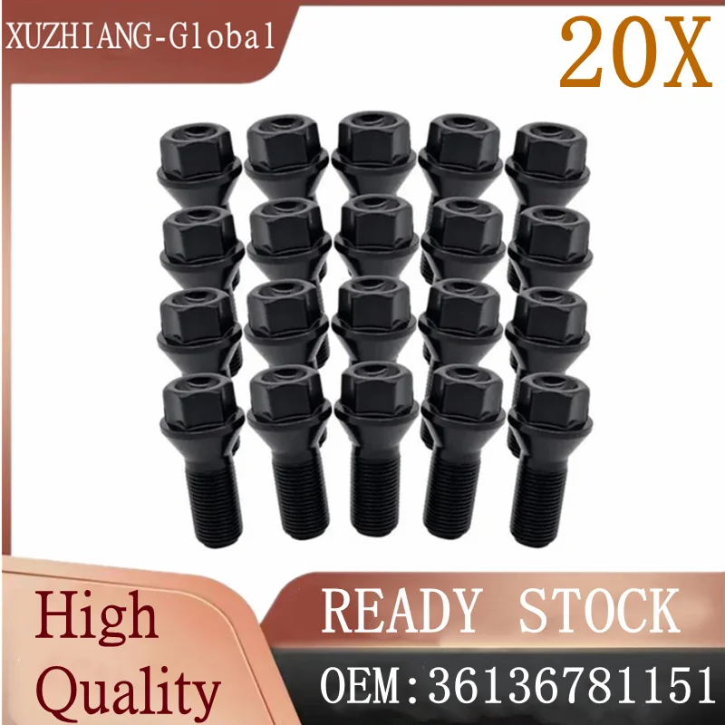 

Совершенно новые болты для колесных наконечников, 20 шт., 36136781151, подходят для BMW F25 X3 E70 X5 320i 328i 07-15