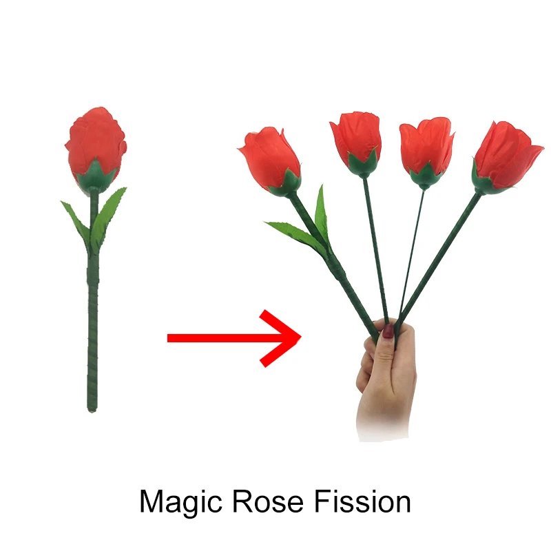 One Magic flower turns into four Magic Rose Fission by Bond Lee Appear Disappear Performance Stage Magic Trick for Magicain