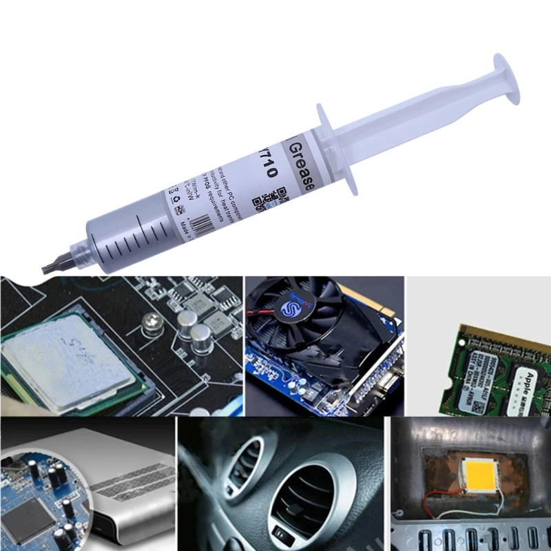 30G Bạc Hợp chất silicon Mỡ nhiệt Mỡ dẫn điện Tản nhiệt cho CPU GPU Chipset Làm mát máy tính xách tay 3,17W/cho m.