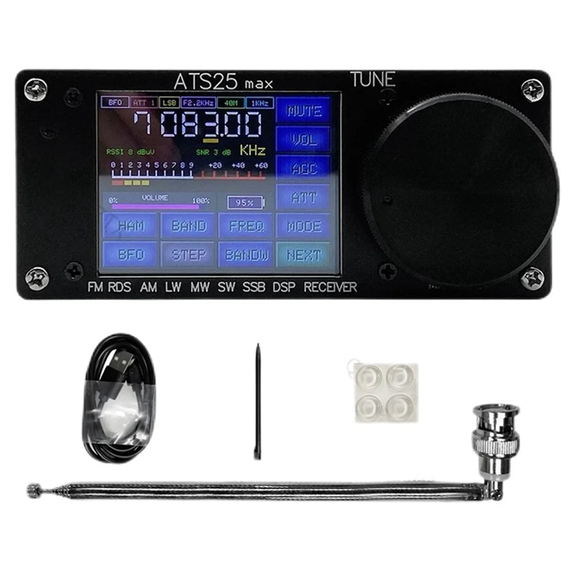 

A57G-Upgraded 2.4 Inch Touch Screen Full Band Radio Receiver ATS-25 Max Radio Dsp Multifunction Portable Receiver