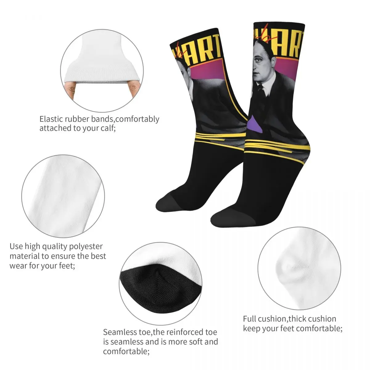 Bob Newhart Comedian Product Socks Cozy Retro Humor Skateboard Middle Tube Socks Comfortable for Women's Wonderful Gifts