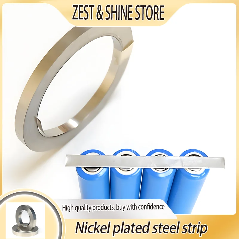 Nickel Plated Strip 18650 Li-ion Battery 0.1mm~0.2mm Welding Machine Battrey Connector Spot Weld Steel Belt 10 Meters/Roll