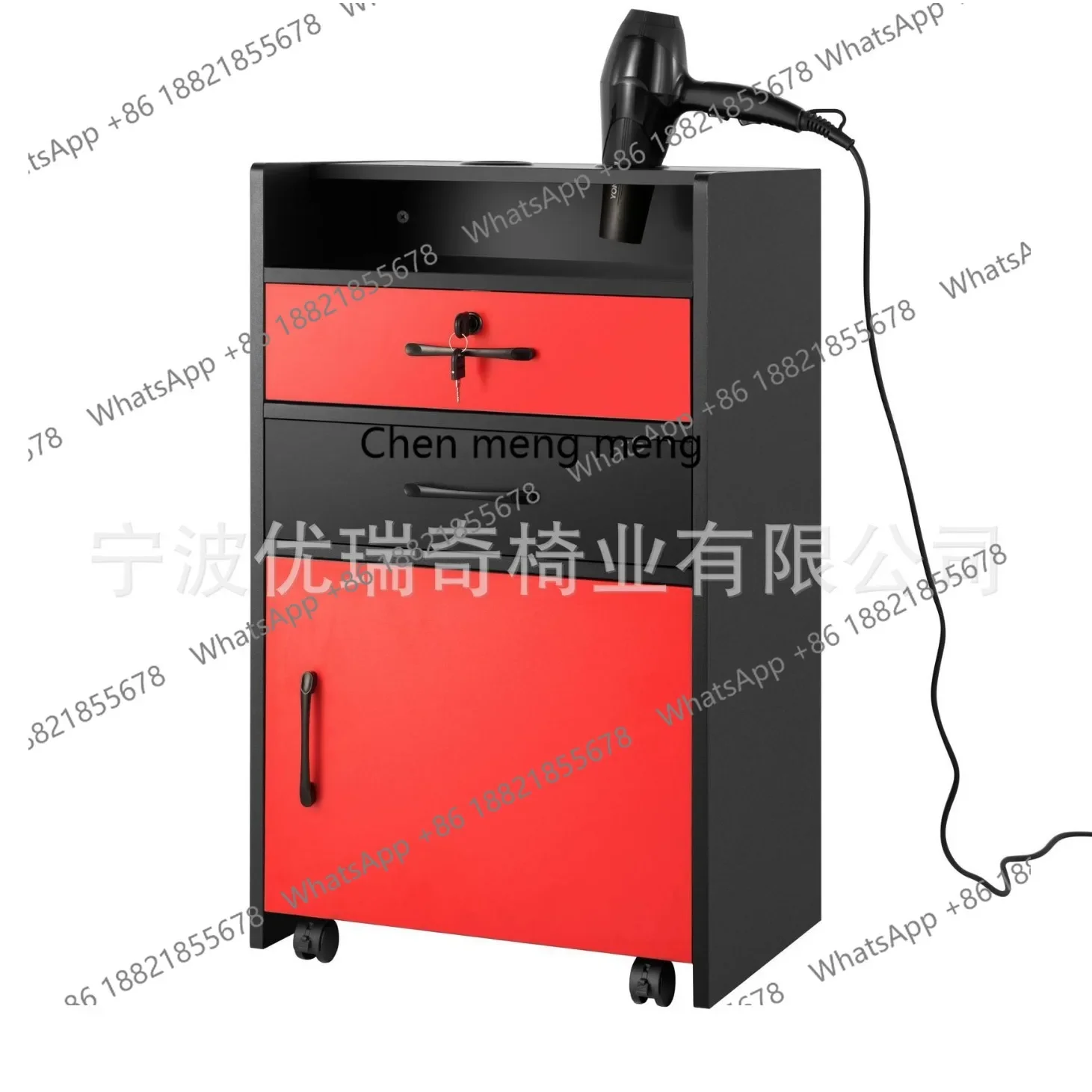 X188 Hair salon cart Tool cart Beauty salon Barber shop Rack Dyeing and ironing mobile workbench Tool cart