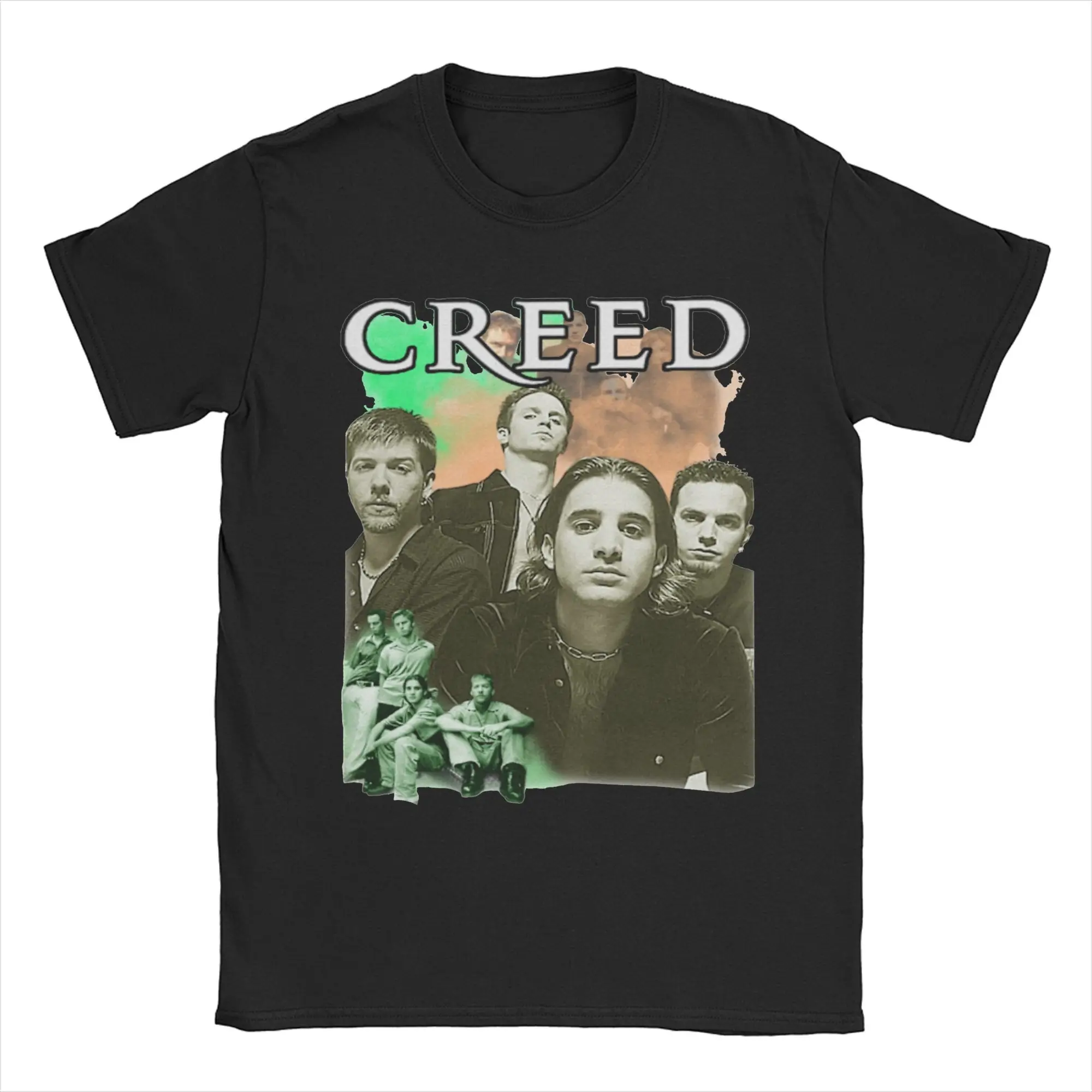 Mens Womens Creed Band Tour Concert Album Shirt Pure Cotton Fashion T-Shirt  Top Clothing