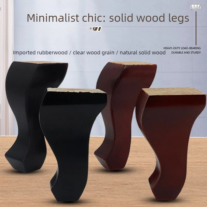 Solid Wood Furniture Legs Wooden Sofa Feet Coffee Table Support Legs TV Cabinet Desk Replacement Feet for Home DIY Furnishing