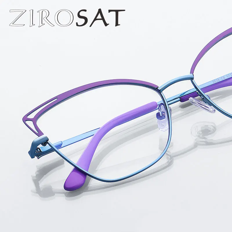 Zirosat 3038 optische Brille Legierung Rahmen verschreibung pflicht ige Brille rx Frauen Brille für weibliche Ale Brillen