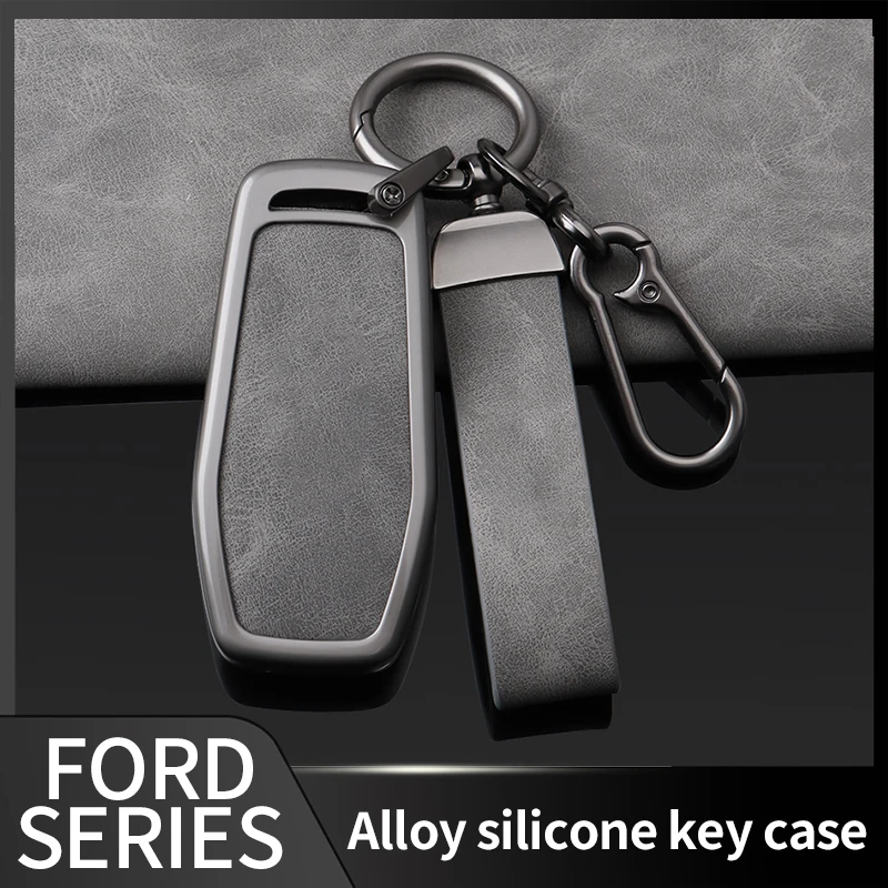 Étui de protection pour clé de voiture en cuir à 5 boutons, pour Ford Fusion F-150 Edge Explorer Mustang Lincoln MKZ MKC Platinum 2016 F150 Lariat