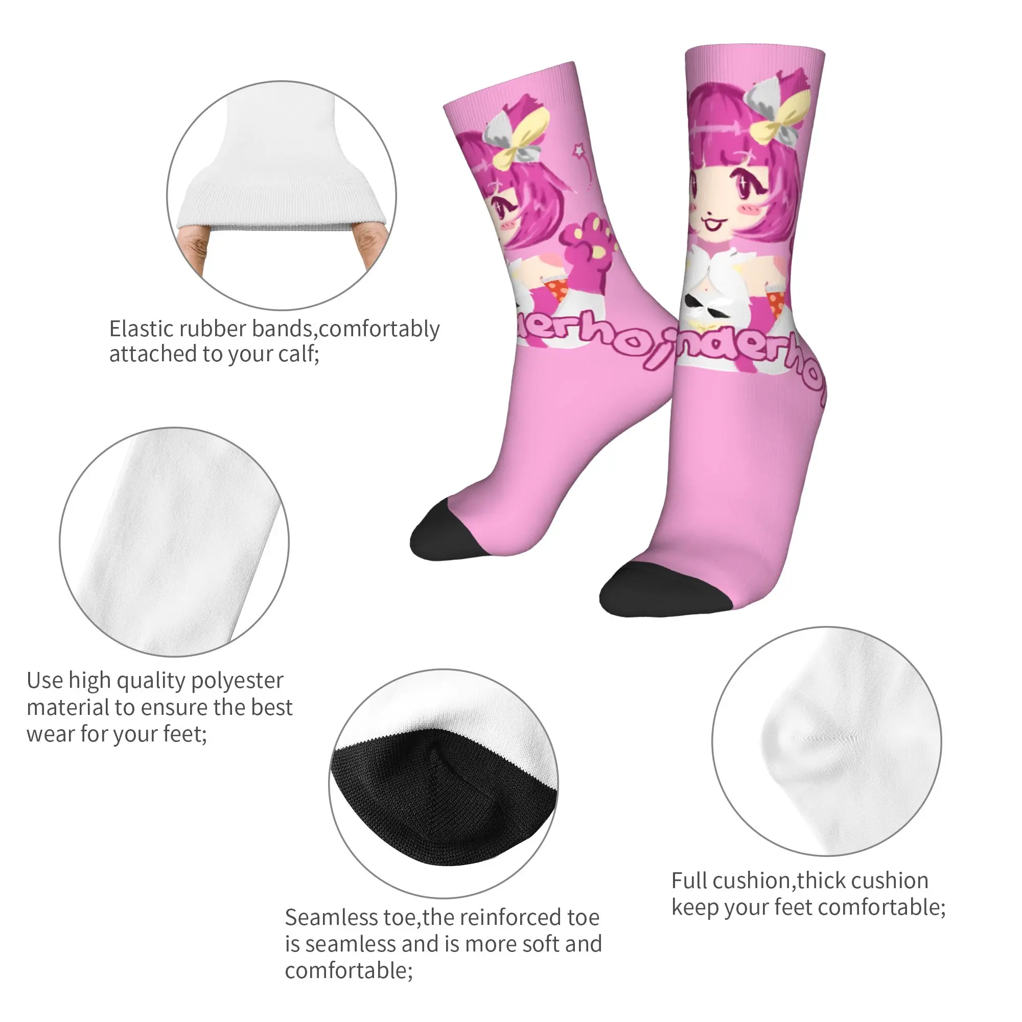 Happy Funny Men's Socks Novelty Emu Otori Sock Polyester Singer Anime Graphic Women Socks Spring Summer Autumn Winter