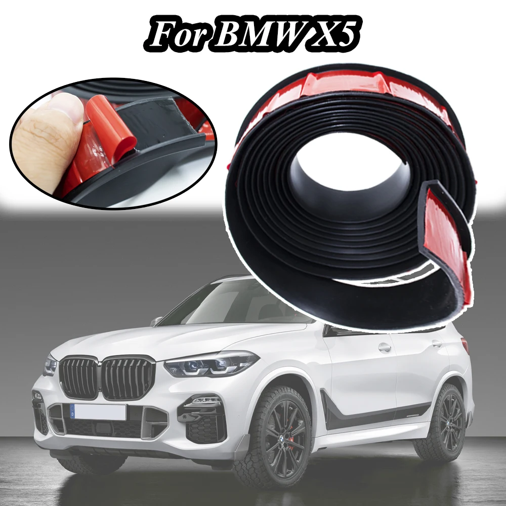 3Meter For BMW X5 Car Fender Flare Wheel Eyebrow Protector Arch Extender Moulding Trim Camper Shell Seal Strip DIY Scratch Proof